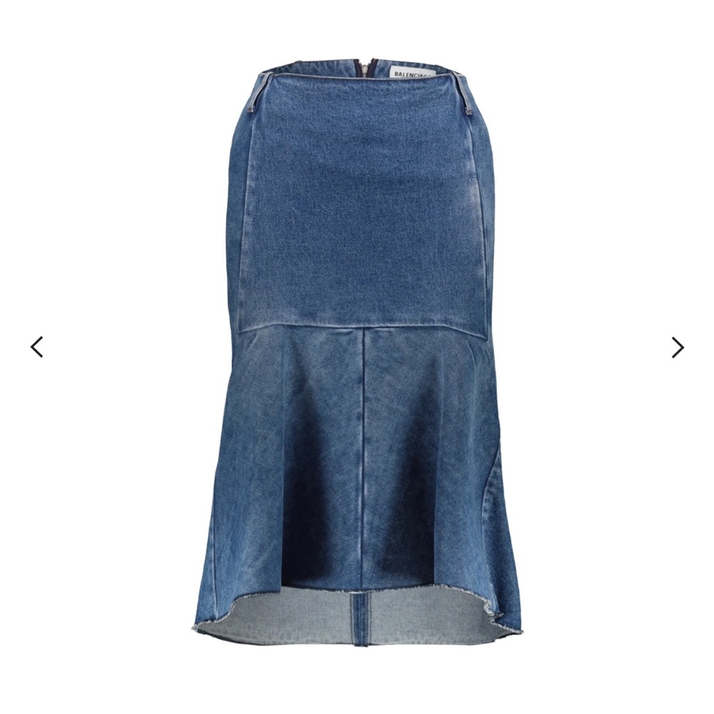 Balenciaga high waist denim skirt